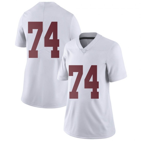 Alabama Crimson Tide Women's Damieon George Jr. #74 No Name White NCAA Nike Authentic Stitched College Football Jersey HG16R75ZM